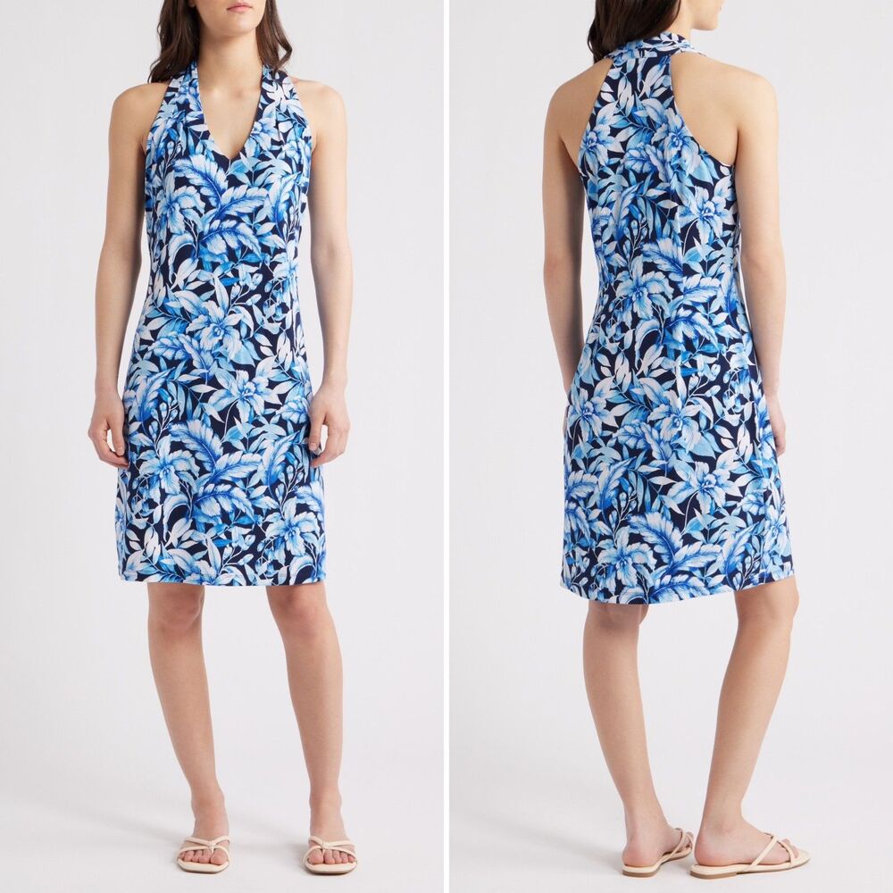Tommy Bahama Sandy Floral Fresco Sleeveless Mini Dress M